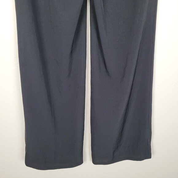 Everlane Wide Leg Pants Triacetate Trousers Full Lenght Black Size 00 - Picture 8 of 11